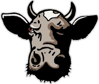 Cows Head, Full color decal