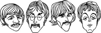Beatles Faces, Vinyl decal sticker