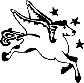 Unicorn with wings, Vinyl decal sticker