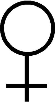 Woman's symbol, Vinyl decal sticker