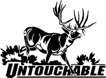 Untouchable, Buck deer, Vinyl decal sticker