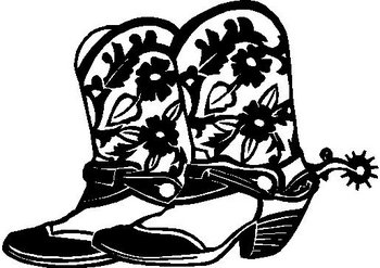 Cowboy Boots, Vinyl cut decal