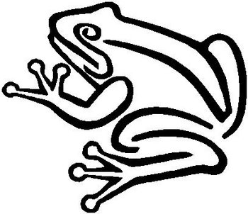 Frog, Vinyl cut decal