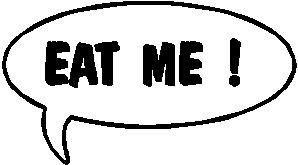 Eat me, Call out, Vinyl cut decal