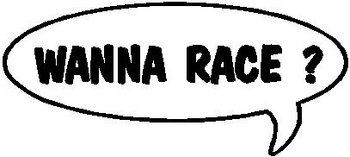 Wanna Race?, Call out, Vinyl cut decal