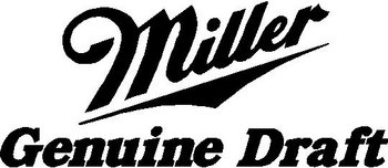 Miller Genuine Draft Logo, Vinyl cut decal