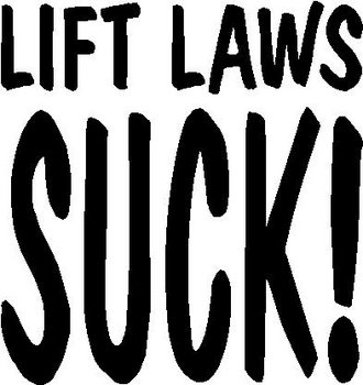 Lift Law Sucks, Vinyl decal sticker