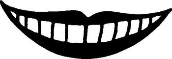 Smily Face, Nothing but teeth and lips, Vinyl cut decal