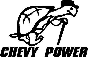 Turtle, Chevy power, Vinyl decal sticker