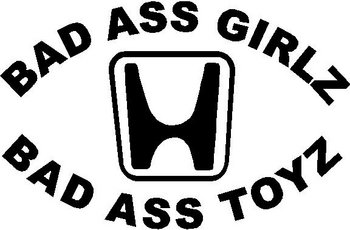 Bad Ass Girls Drive Bad Ass Toys, Vinyl cut decal