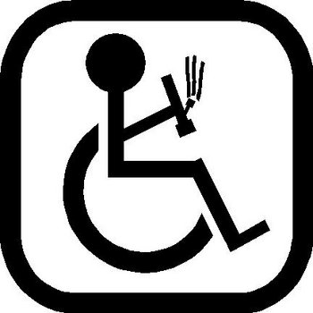 Handicap Sign, Guy with Bong, Vinyl cut decal