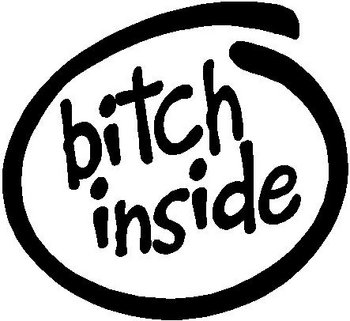 Bitch inside, Vinyl decal sticker