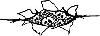 Cut out showing skulls, Vinyl cut decal