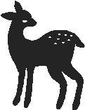 Baby Fawn, Stick People Deer Family Decal